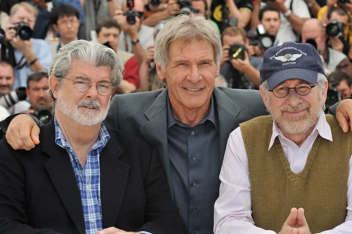George Lucas, Harrison Ford and Steven Spielberg
