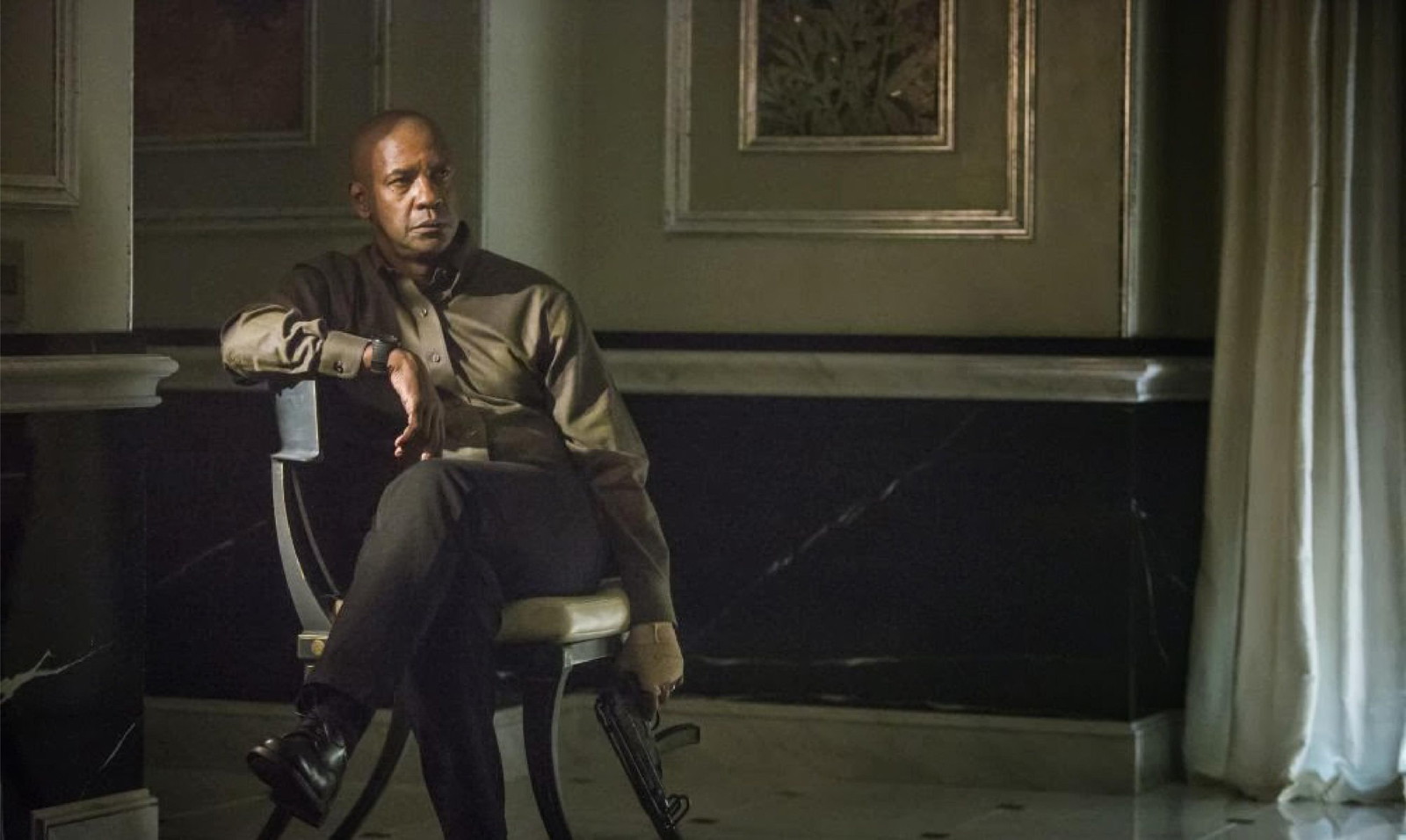 Denzel Washington in a still from the movie Equalizer