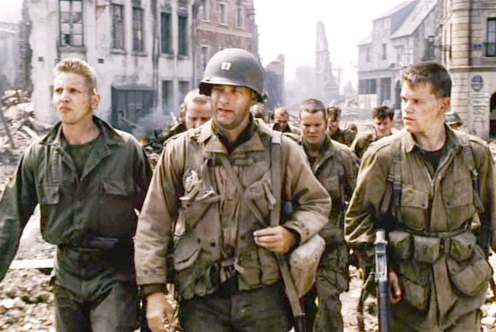 A still of Tom Hanks from Steven Spielberg's Saving Private Ryan (1998)