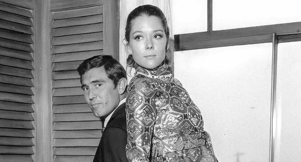 Bond actor George Lazenby and Diana Rigg