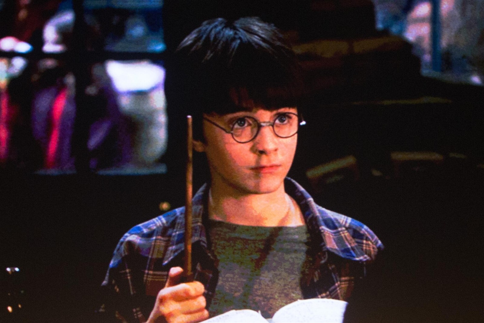 Daniel Radcliffe as the young Harry Potter from the film franchise 