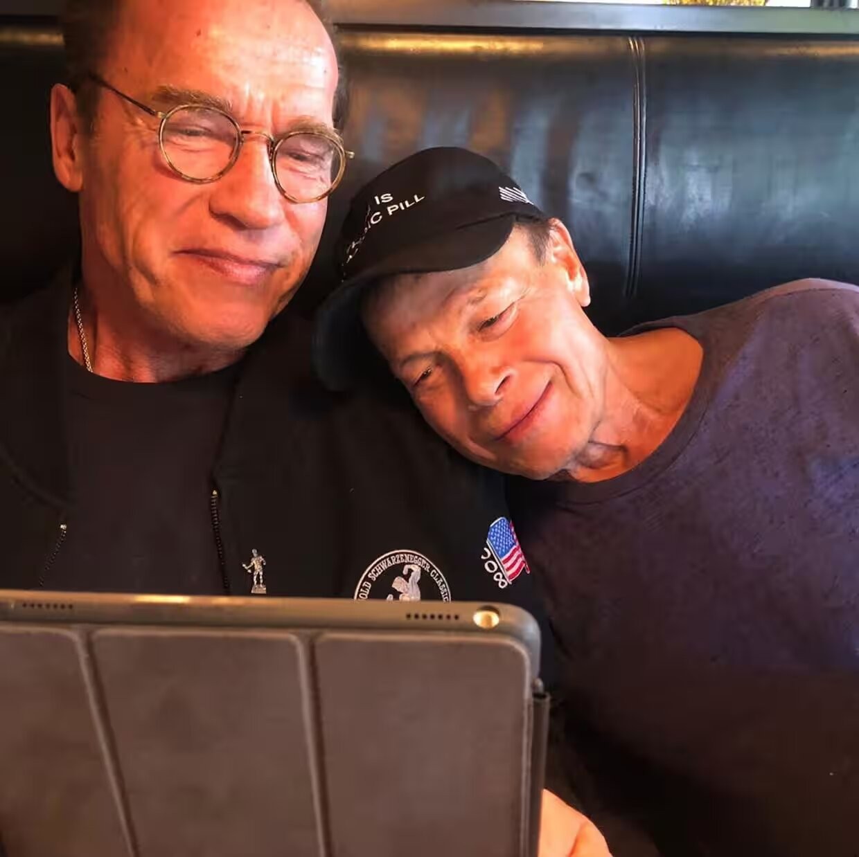 Arnold Schwarzenegger and Franco Columbu