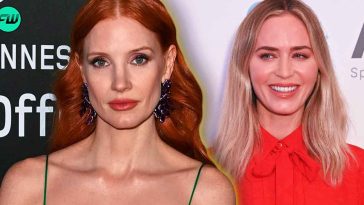 Oscar-Winning Actor Jessica Chastain Almost Ruined a Scene With 100 Extras After Seeing Emily Blunt Riding a CGI “Wolf-Bear”