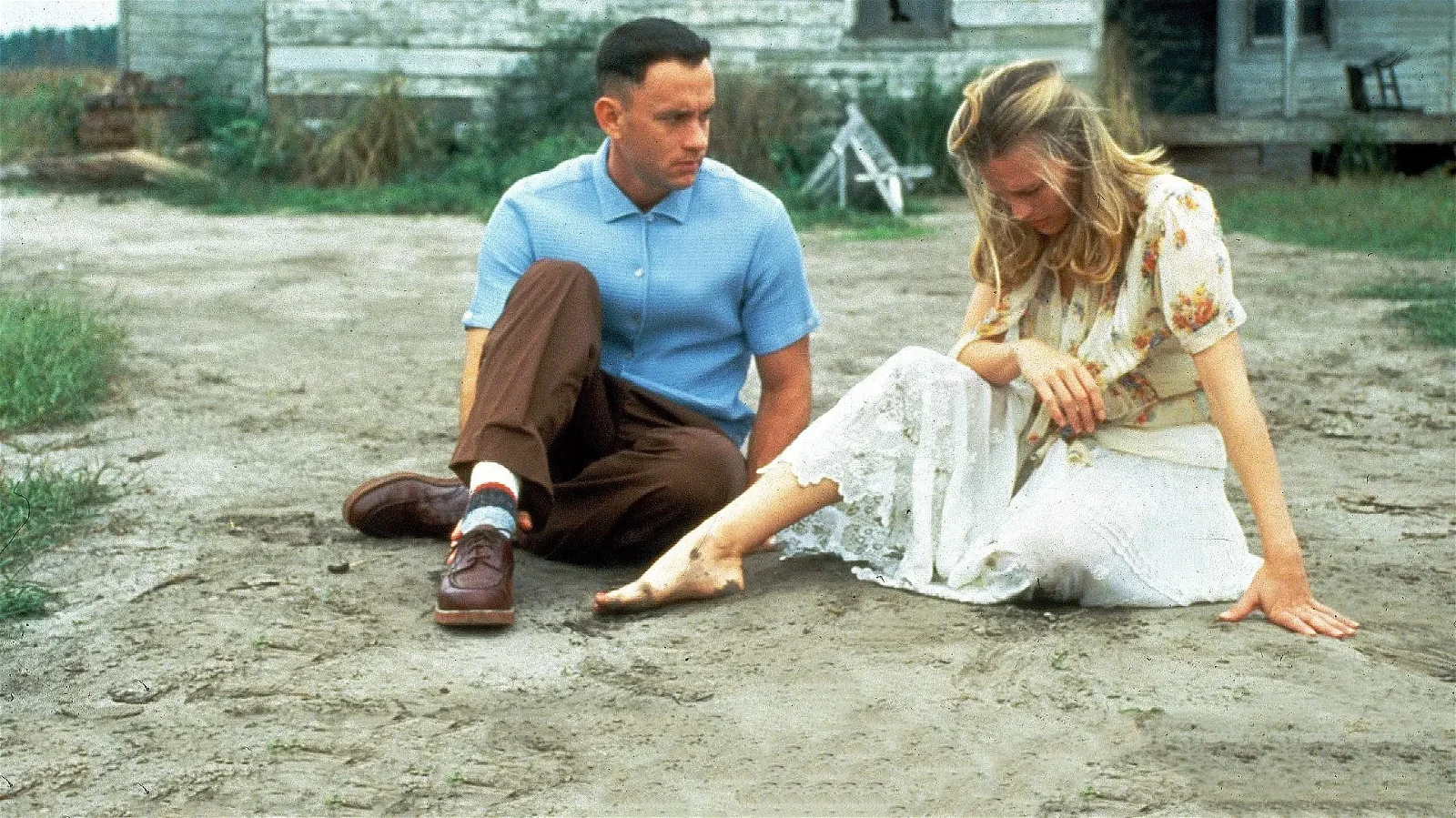 Robin Wright and Tom Hanks in a scene from Forrest Gump