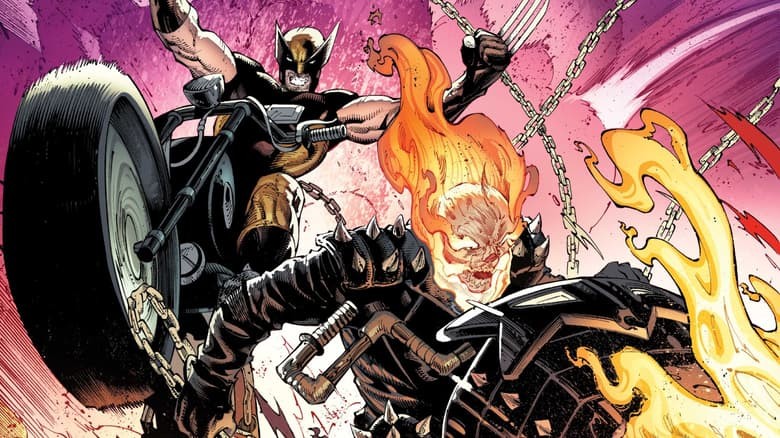 Wolverine with Ghost Rider