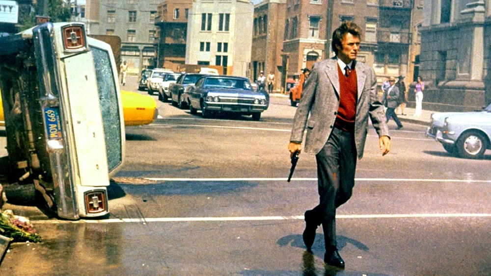 Clint Eastwood in a scene from Dirty Harry