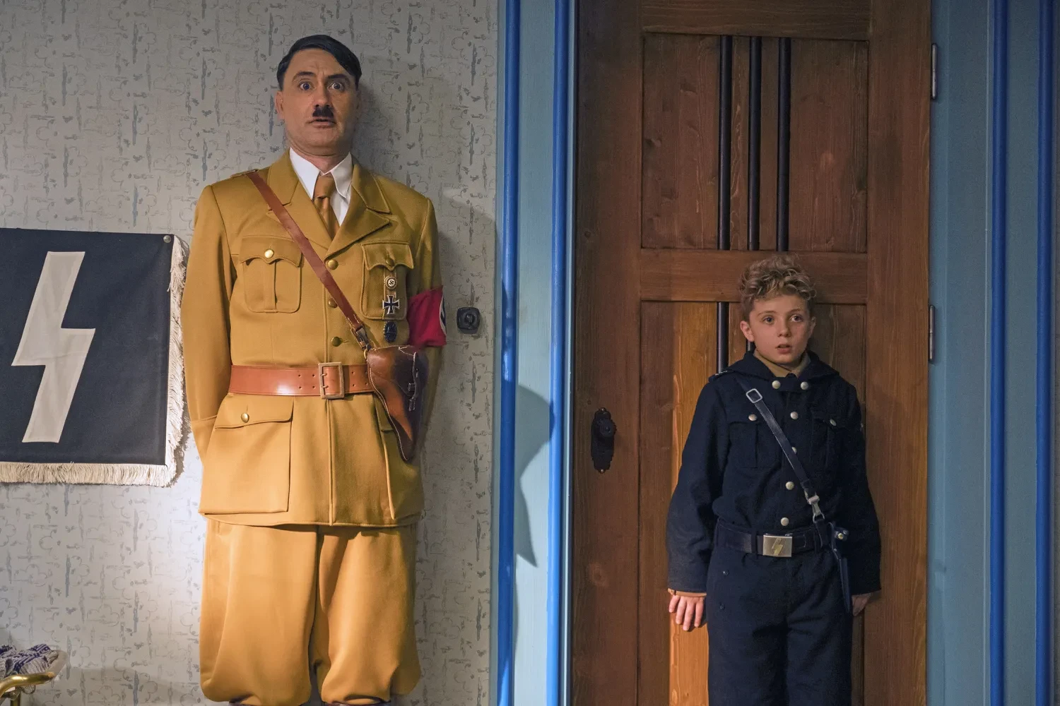 Taika Waititi as Adolf Hitler in a still from Jojo Rabbit