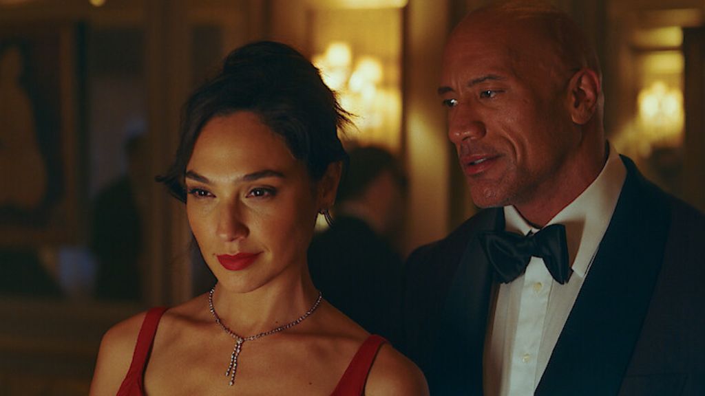 Gal Gadot with Dwayne Johnson