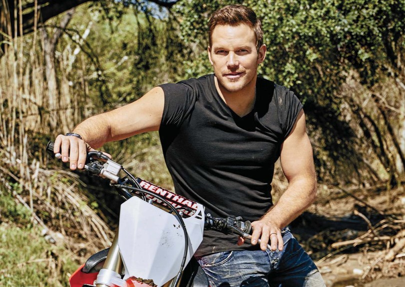 Chris Pratt posing for Men’s Fitness