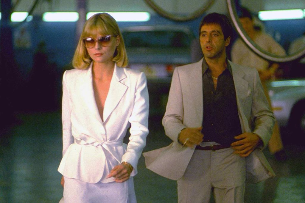 Michelle Pfeiffer as Elvira Hancock in a still from Scarface (1983)