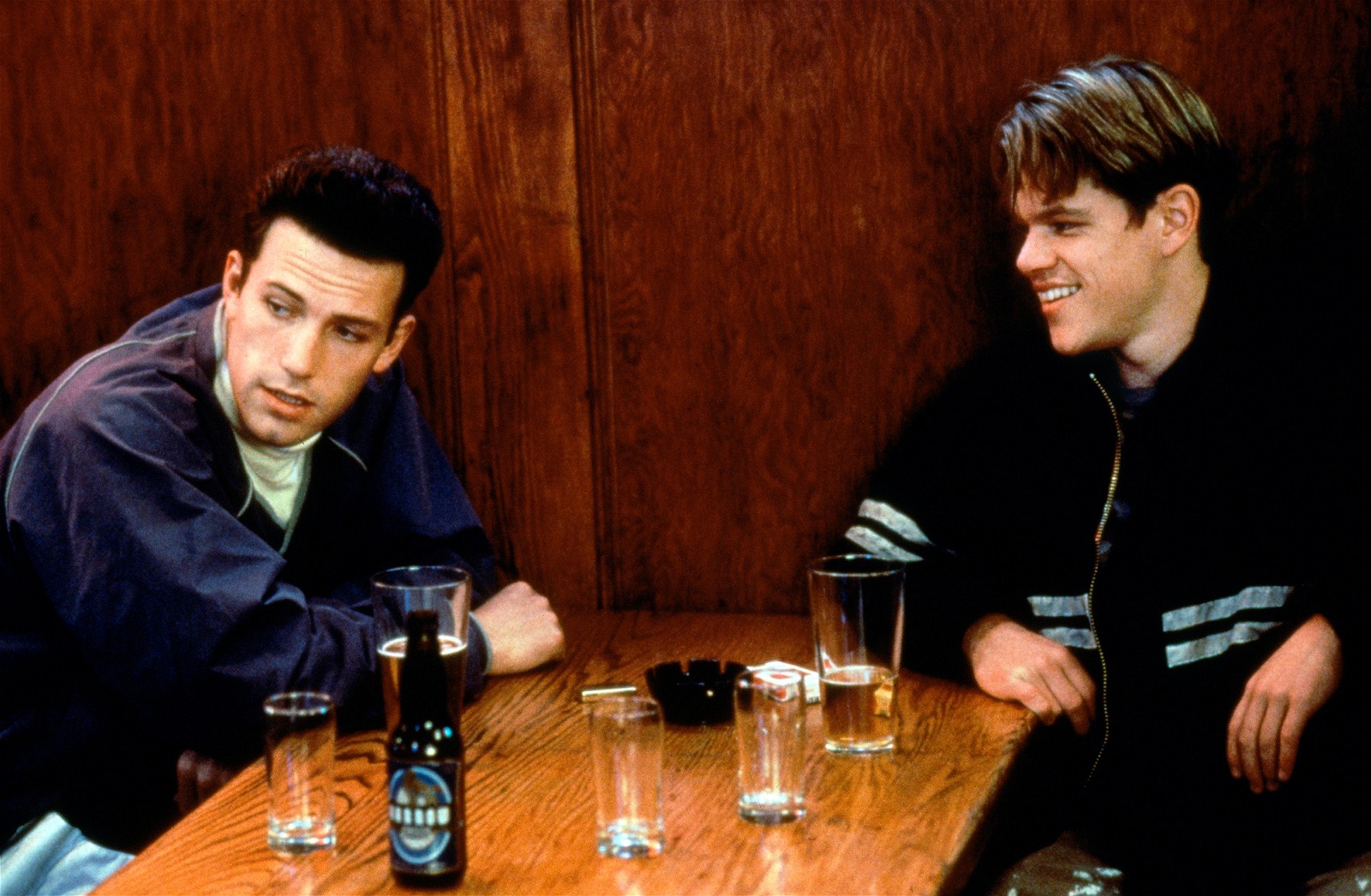 Ben Affleck and Matt Damon in a still from Good Will Hunting