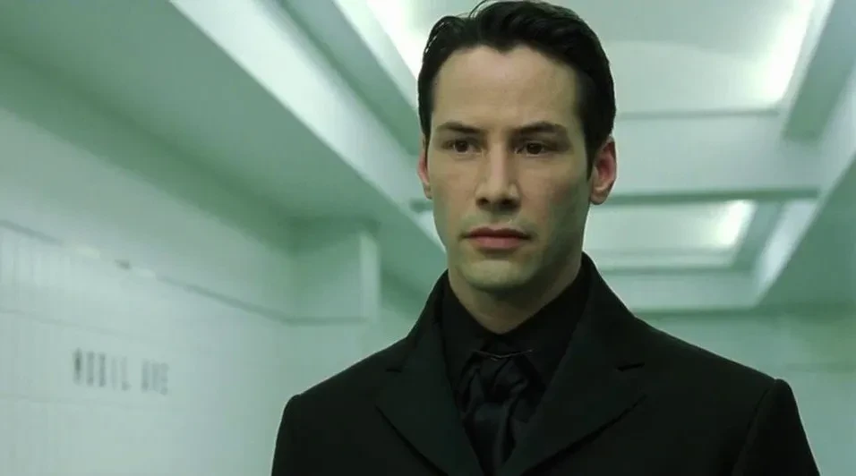 Keanu Reeves as Neo in a still from The Matrix Trilogy