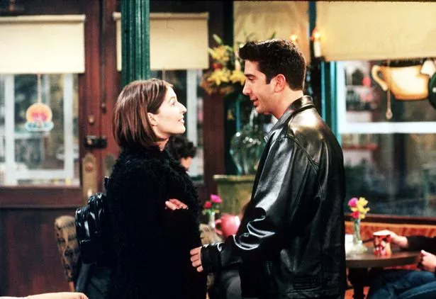 Helen Baxendale and David Schwimmer in Friends