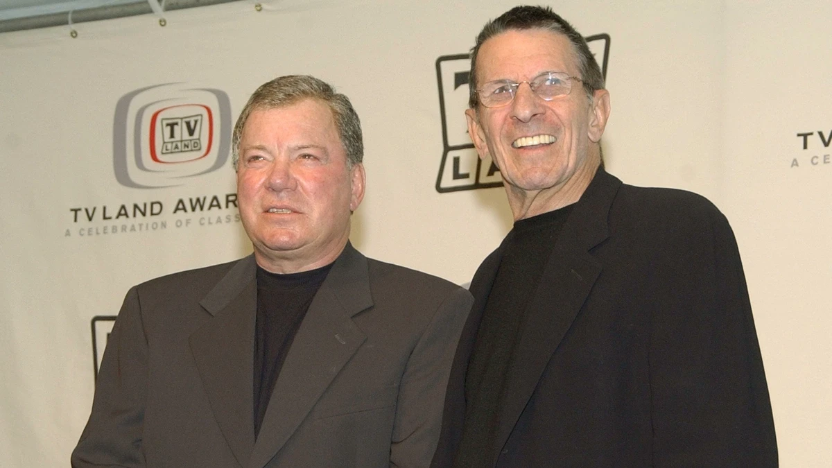 William Shatner and Leonard Nimoy at an event
