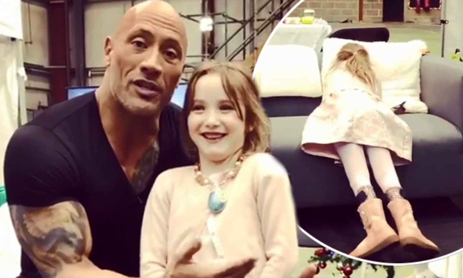 Dwayne Johnson supporting the Make-A-Wish foundation 