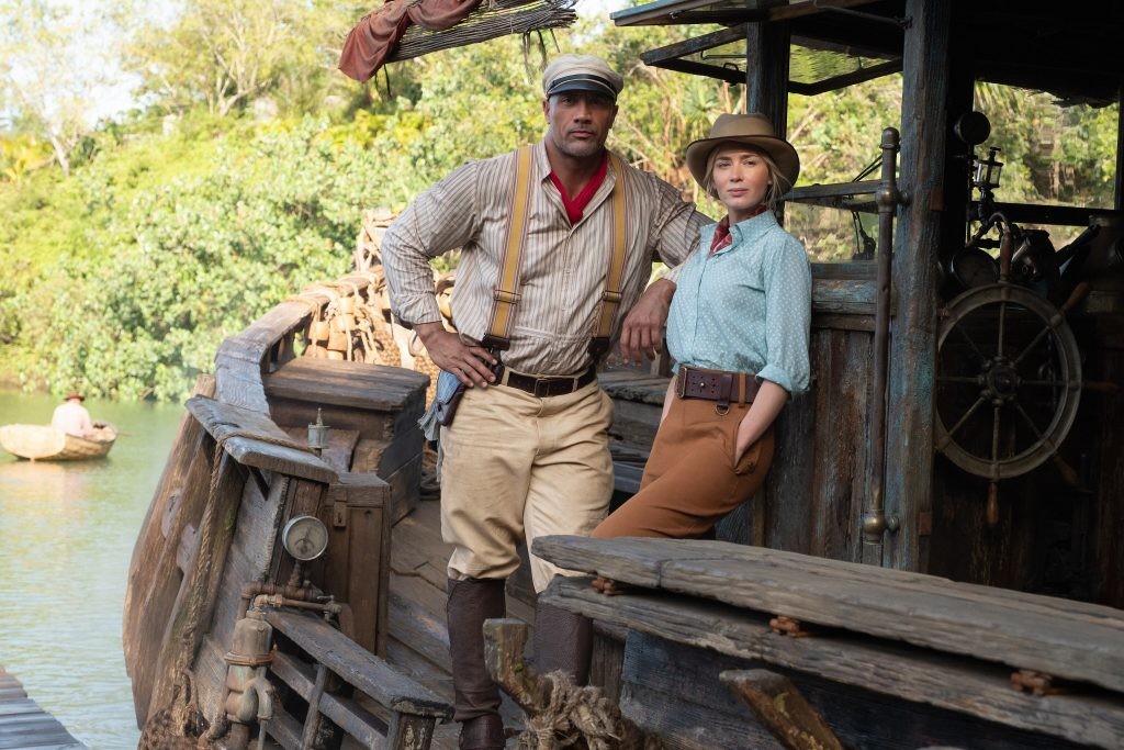 Emily Blunt and Dwayne Johnson in Jungle Cruise