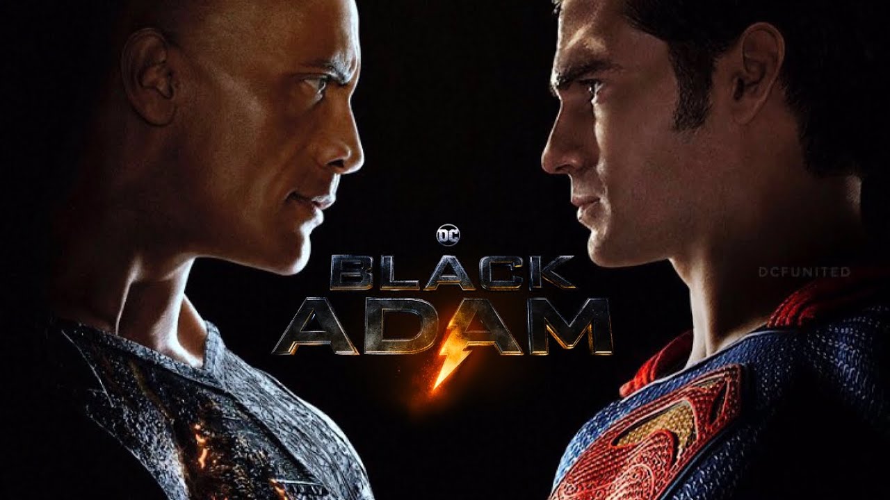 Henry Cavill with Dwayne Johnson in Black Adam