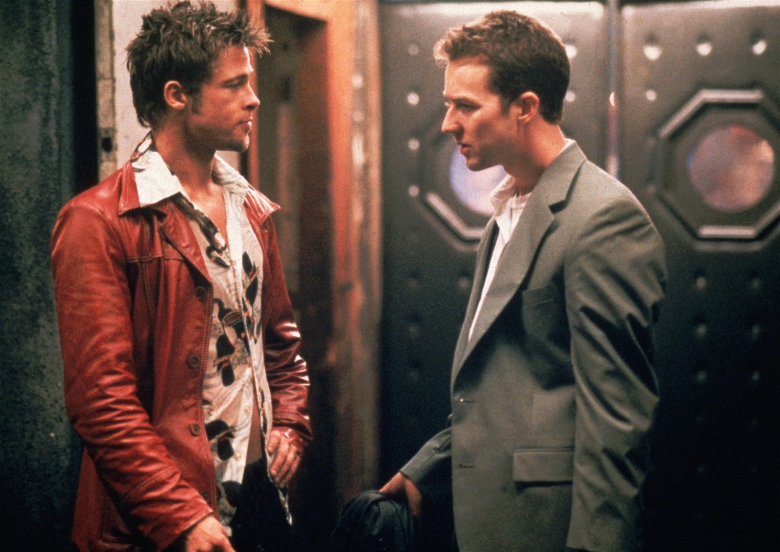 Brad Pitt and Edward Norton in Fight Club
