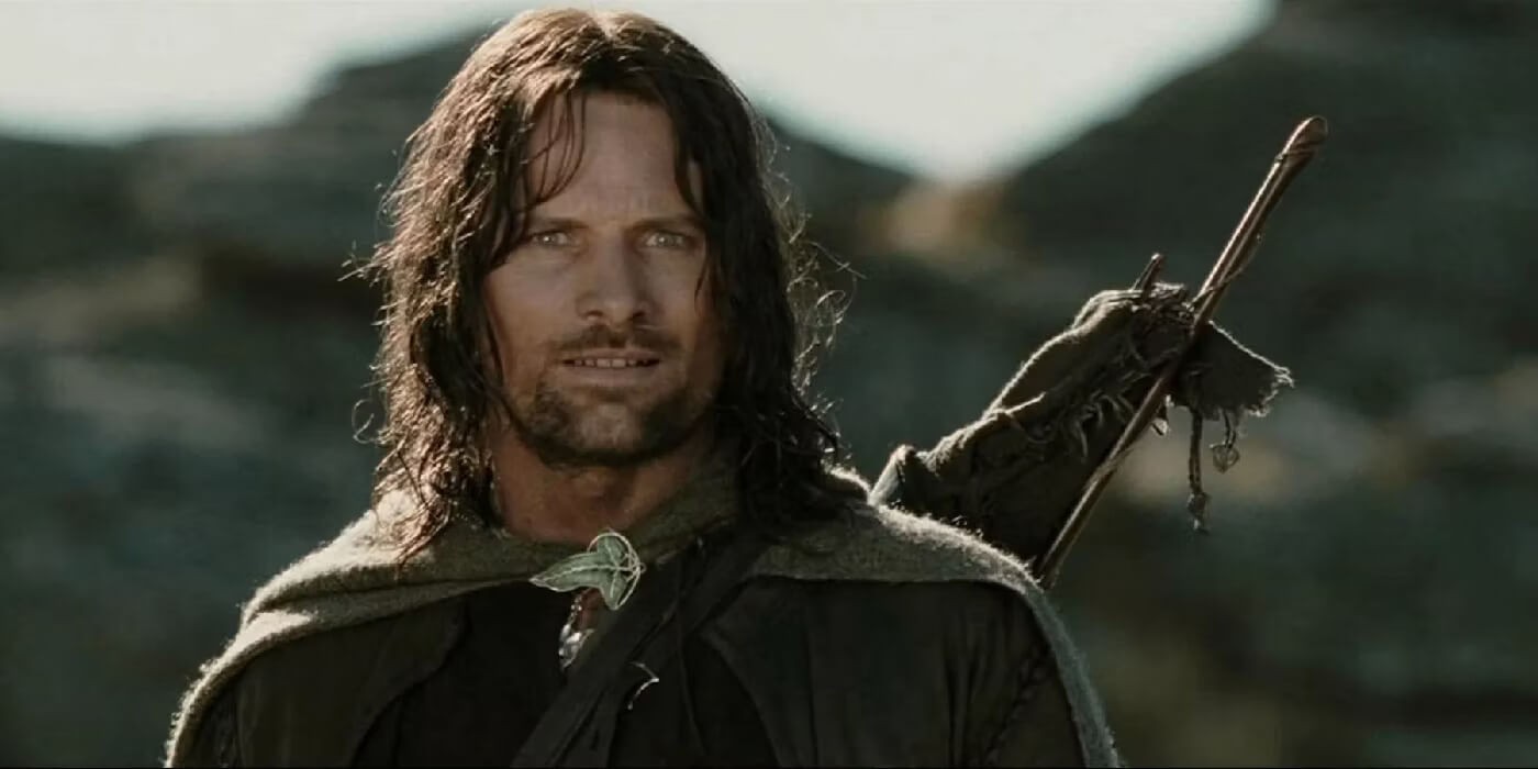 Viggo Mortensen as Aragorn in a still from The Lord of the Rings