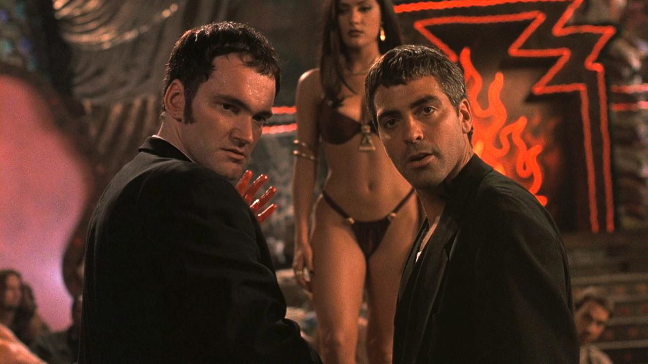 Quentin Tarantino and Salma Hayek 