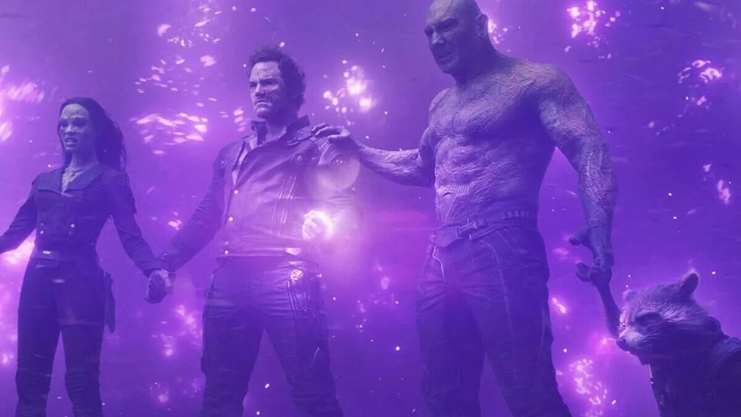 Rocket joins the chain at the end of Guardians of the Galaxy (2014)