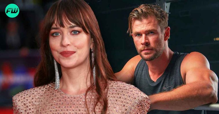 “its So Distracting For Everybody” Dakota Johnson Couldnt Stop Mooning Over Chris Hemsworths 0595