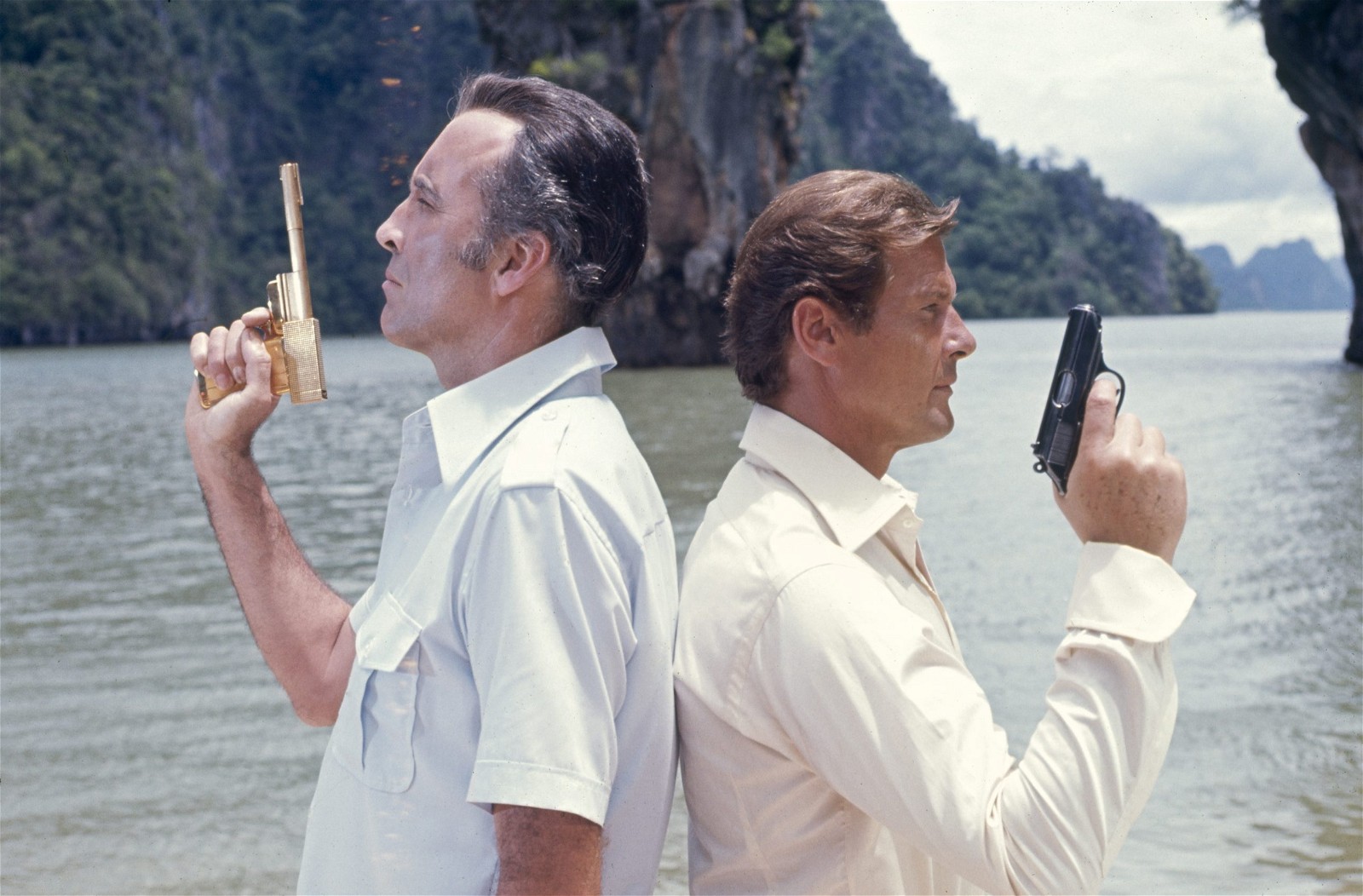 Christopher Lee and Roger Moore in The Man with the Golden Gun (1974)