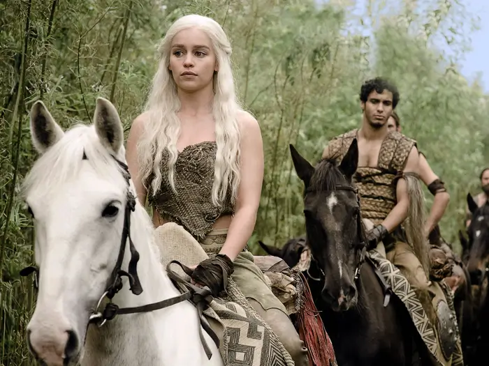 Emilia Clarke had to act on a horse on the first day of shoot on the Game of Thrones set