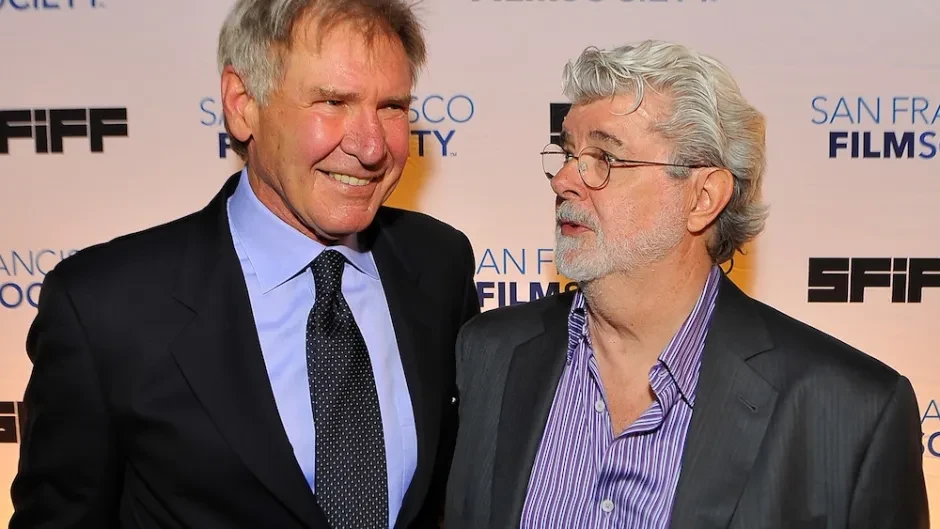 George Lucas and Harrison Ford