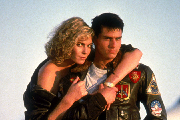Tom Cruise and Kelly McGillis in Top Gun