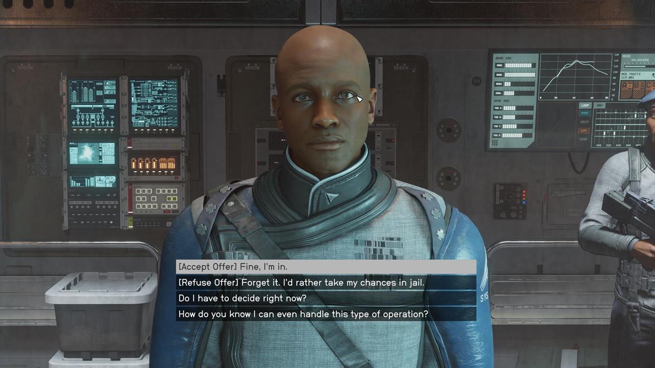 Commander Ikande asks the player to make a decision