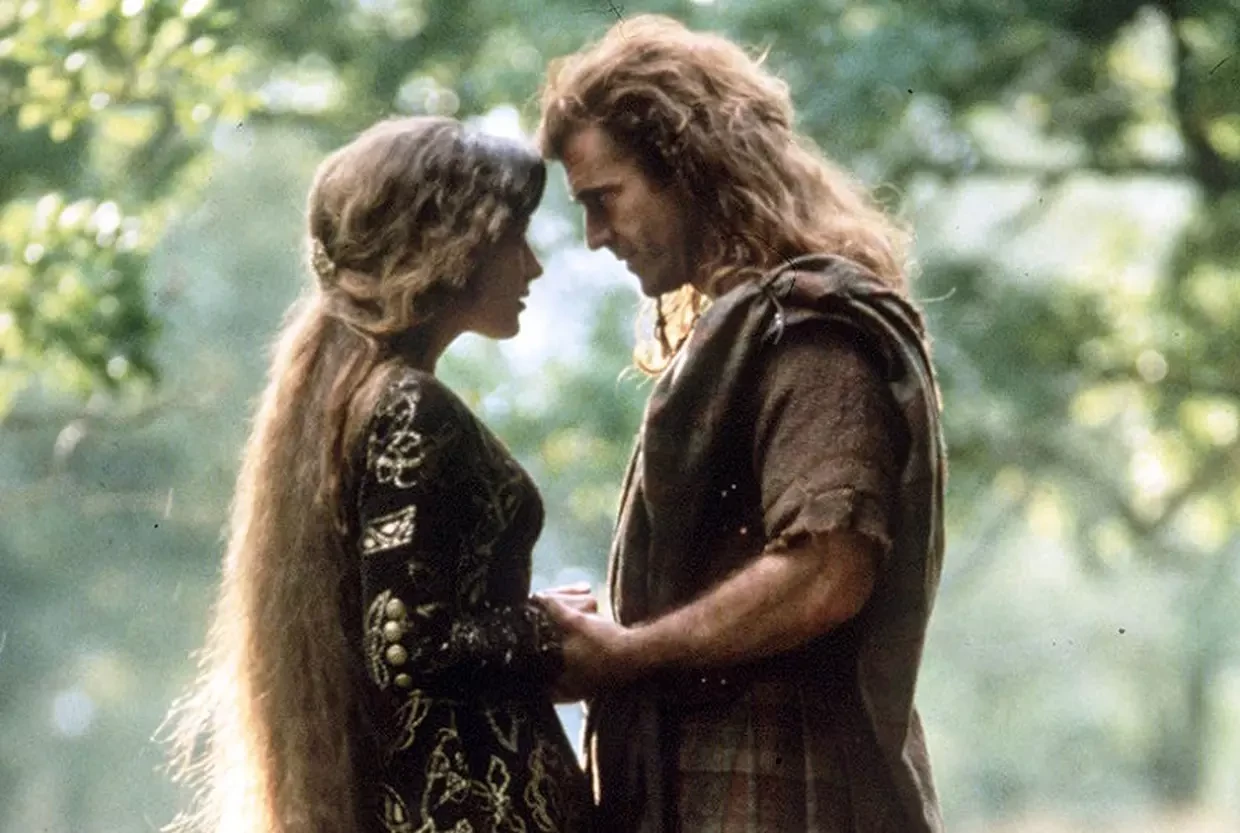 Mel Gibson and Sophie Marceau in Braveheart (1995)