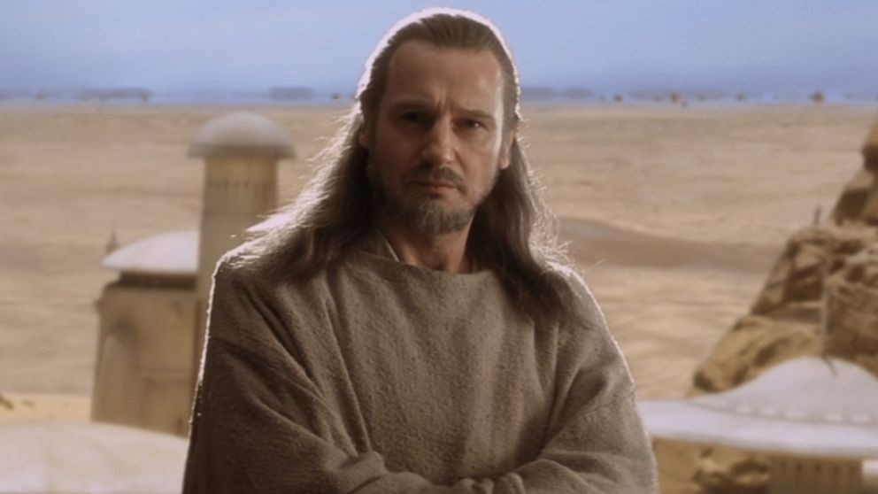 Liam Neeson as Qui-Gon Jinn in a still from Star Wars Episode I- The Phantom Menace