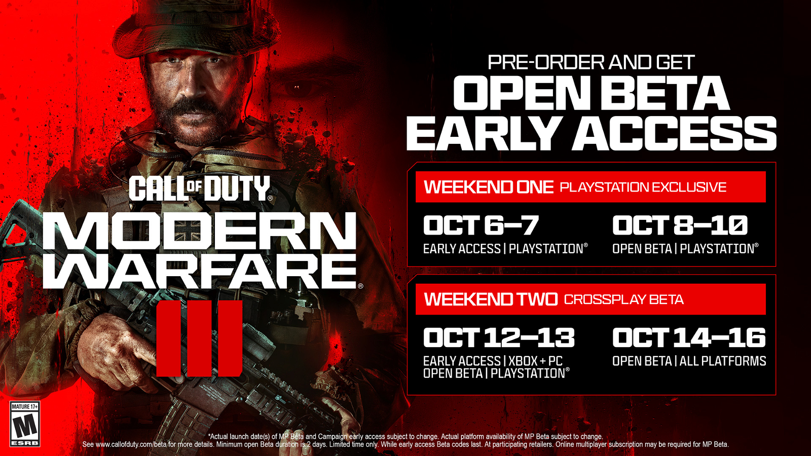 MW3 Early Access Dates Revealed