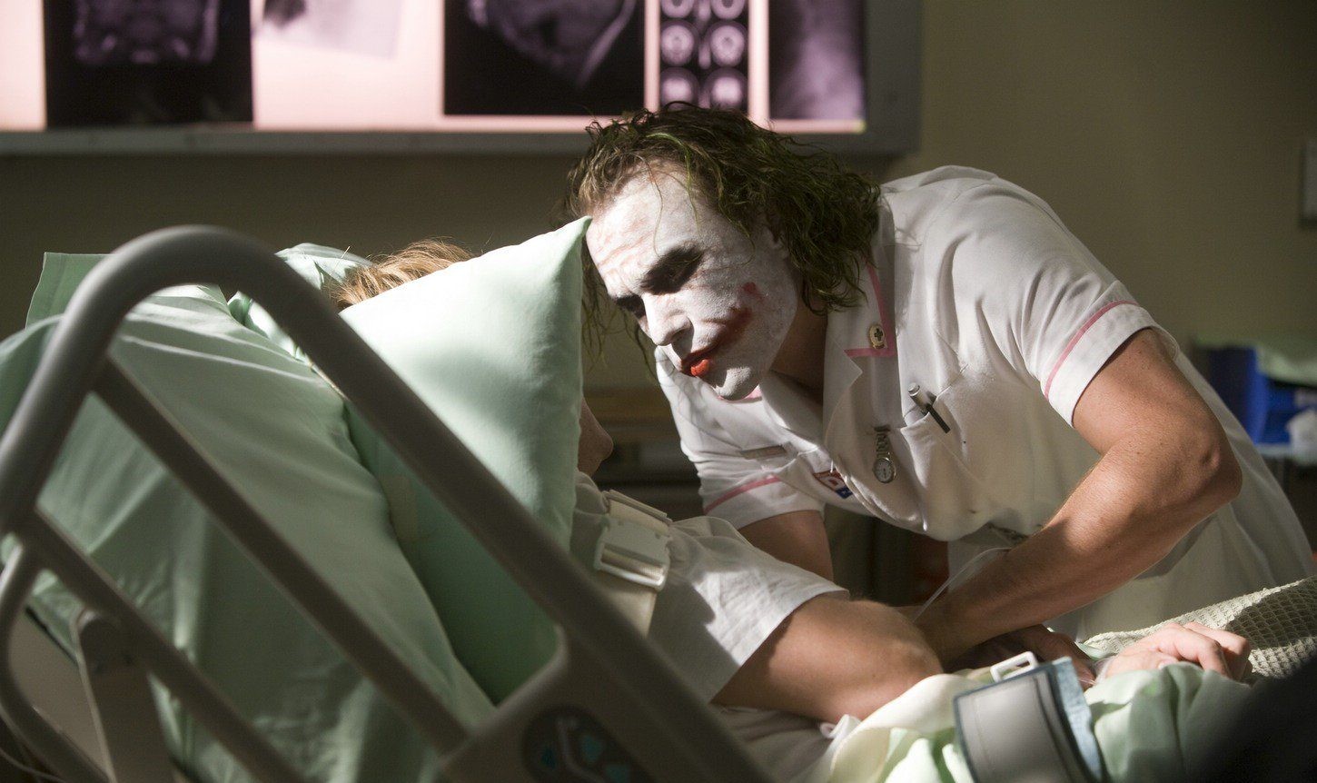 The acclaimed hospital scene from The Dark Knight (2008)