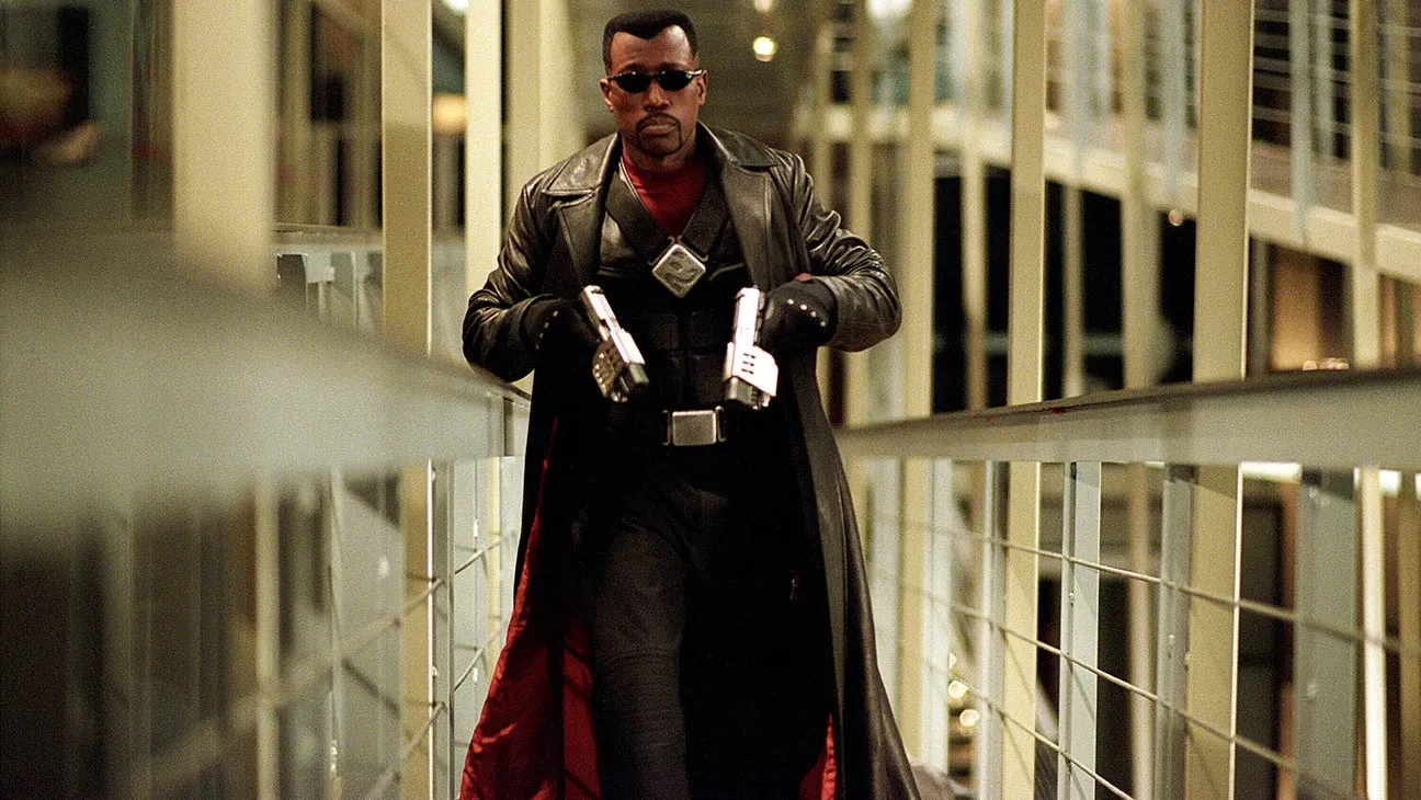 Wesley Snipes in a still from Blade: Trinity
