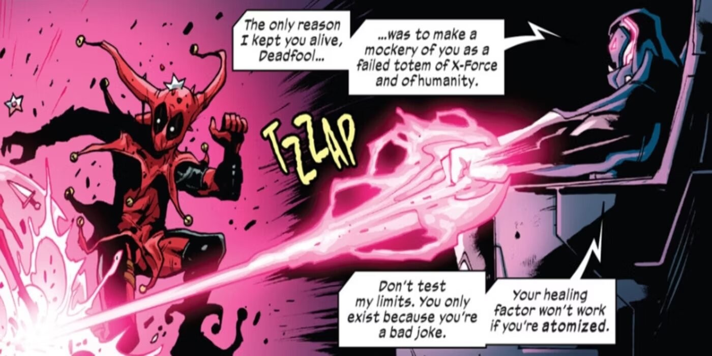 Nimrod Beast threatening Deadpool