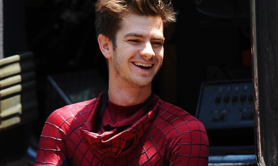Andrew Garfield in his Spider-Man suit