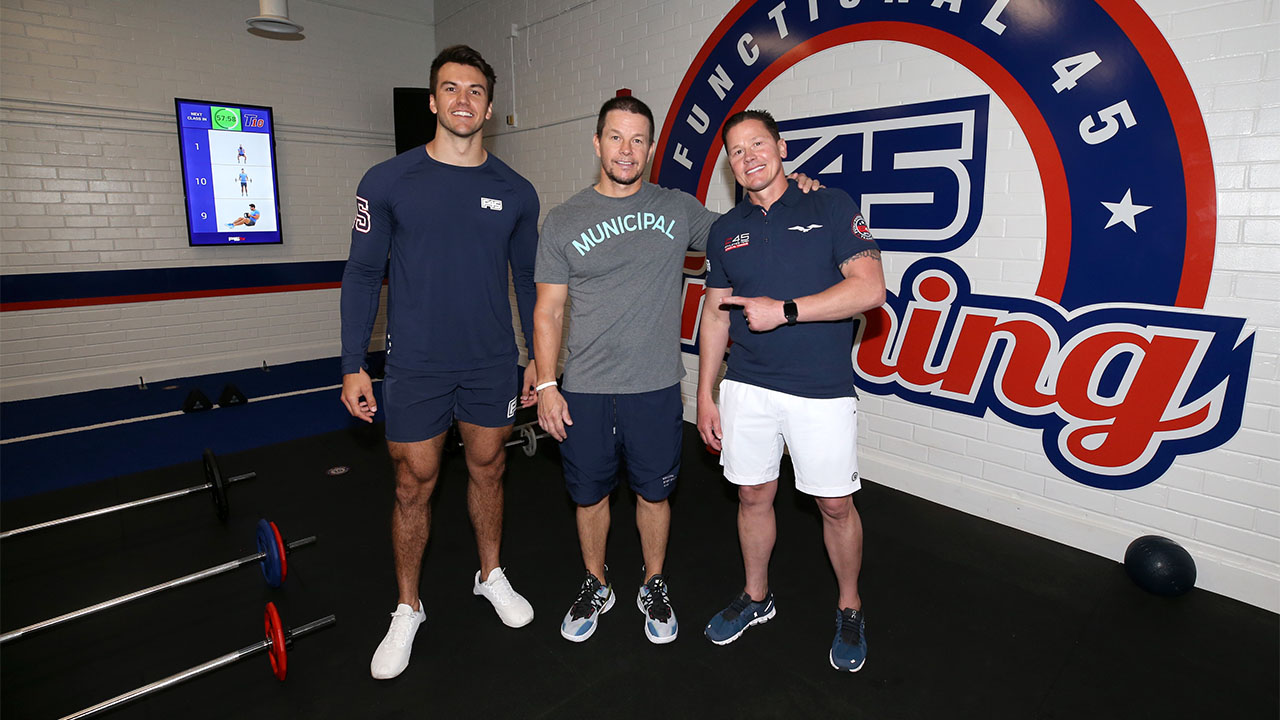 Mark Wahlberg at F45 Training Fitness Center