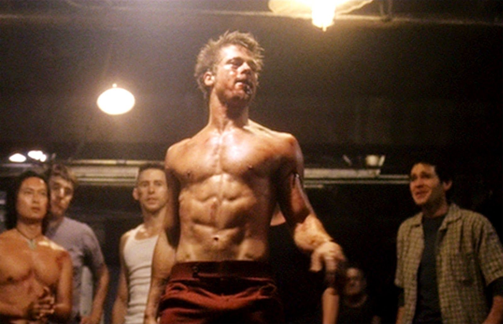 Brad Pitt as the Tyler Durden in Fight Club
