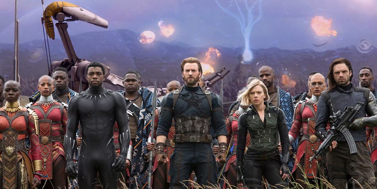 The final battle at Wakanda in Avengers: Infinity War
