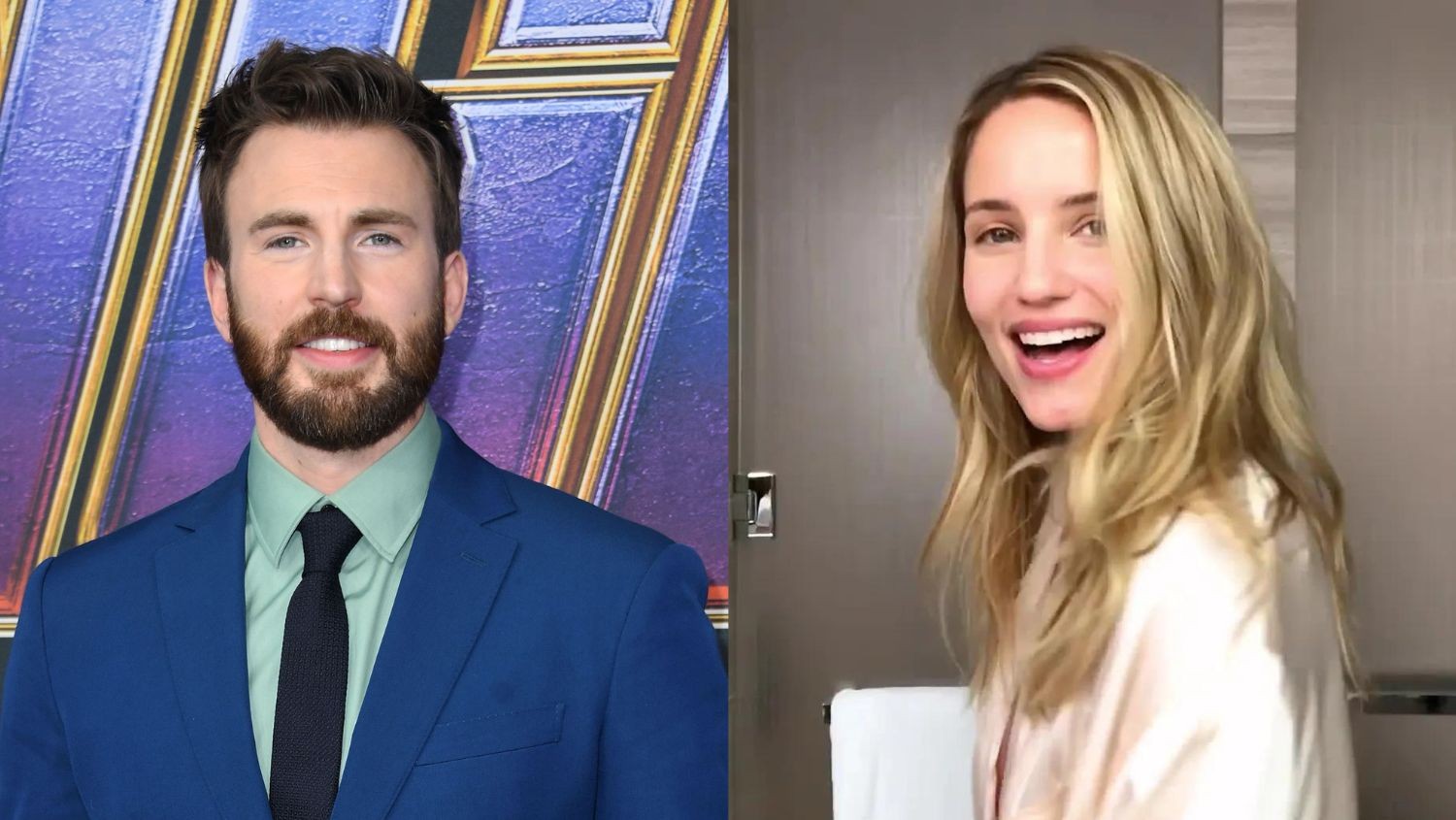 Dianna Agron and Chris Evans