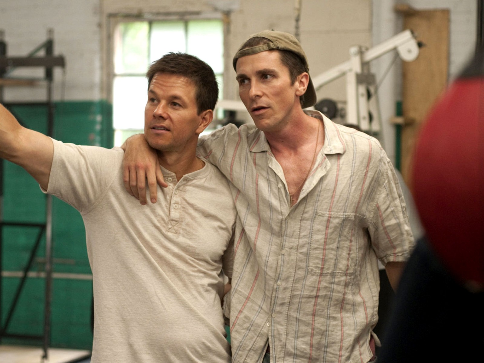 Mark Wahlberg and Christian Bale in a still from The Fighter