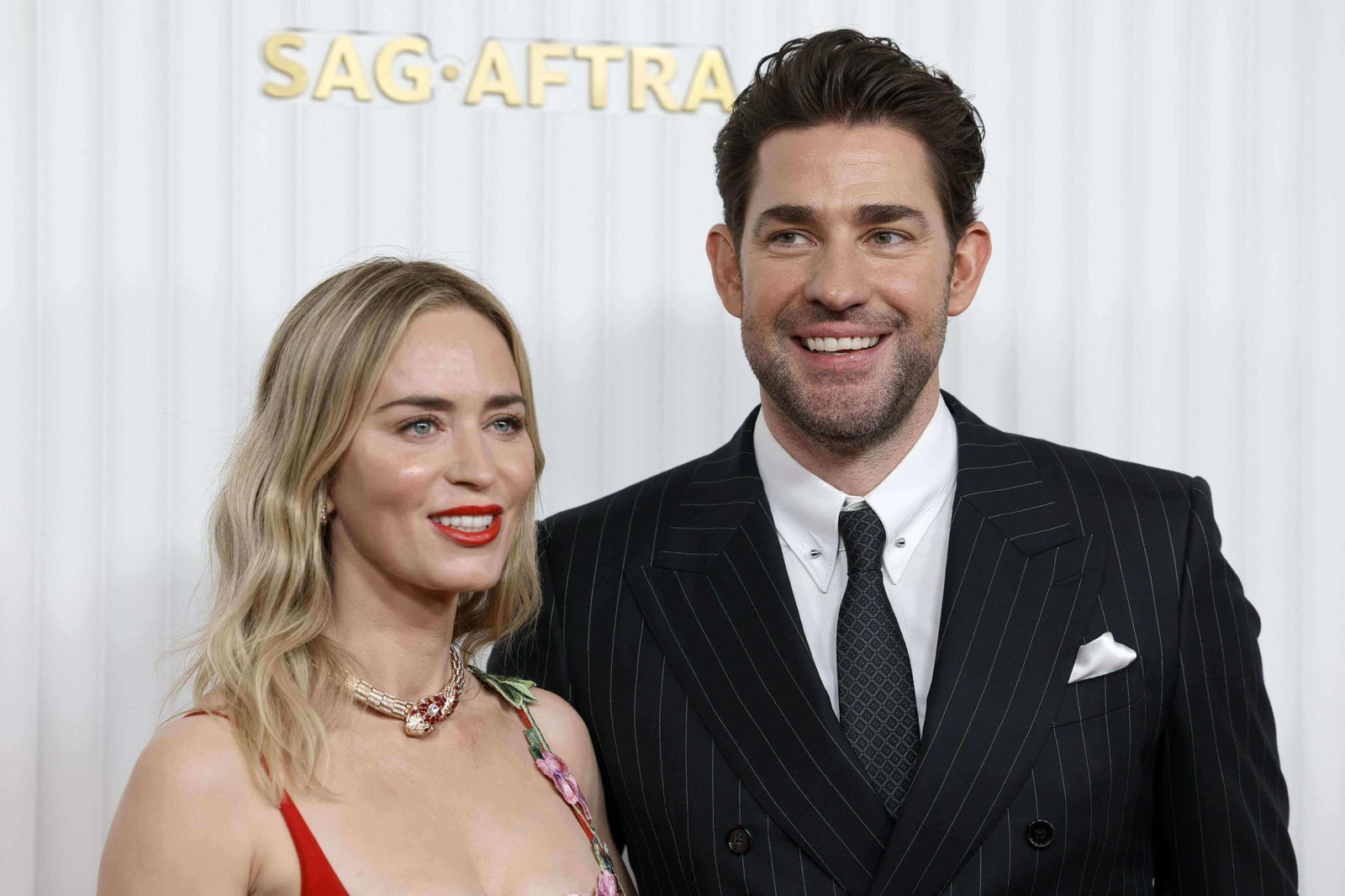 John Krasinski with Emily Blunt