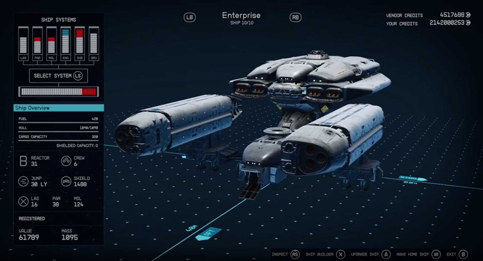USS Enterprise recreated in Starfield