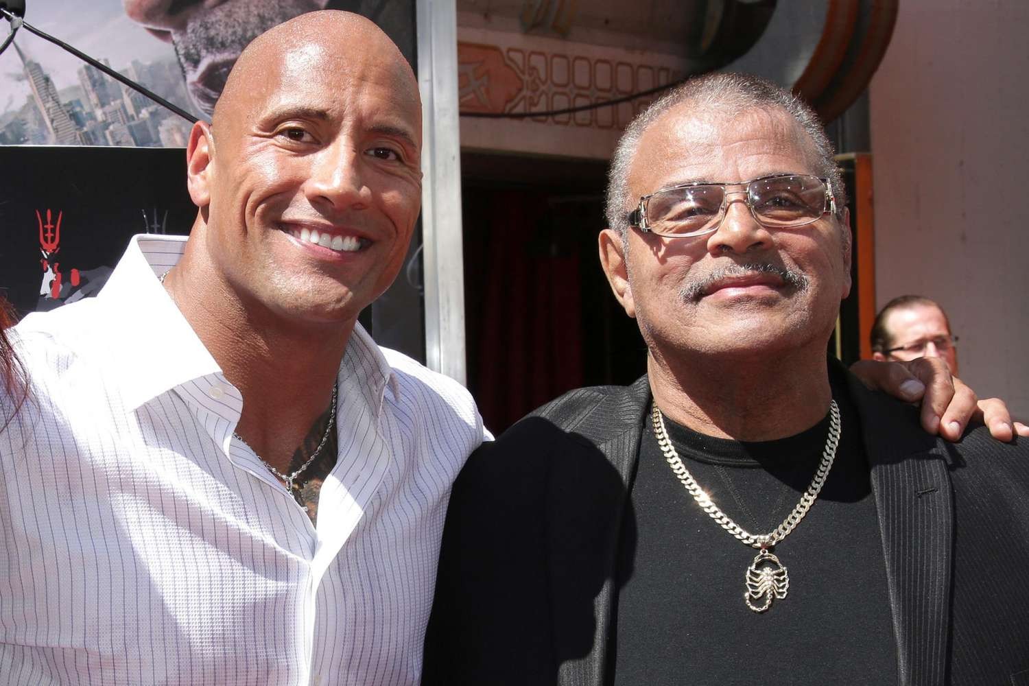 Dwayne Johnson with his father