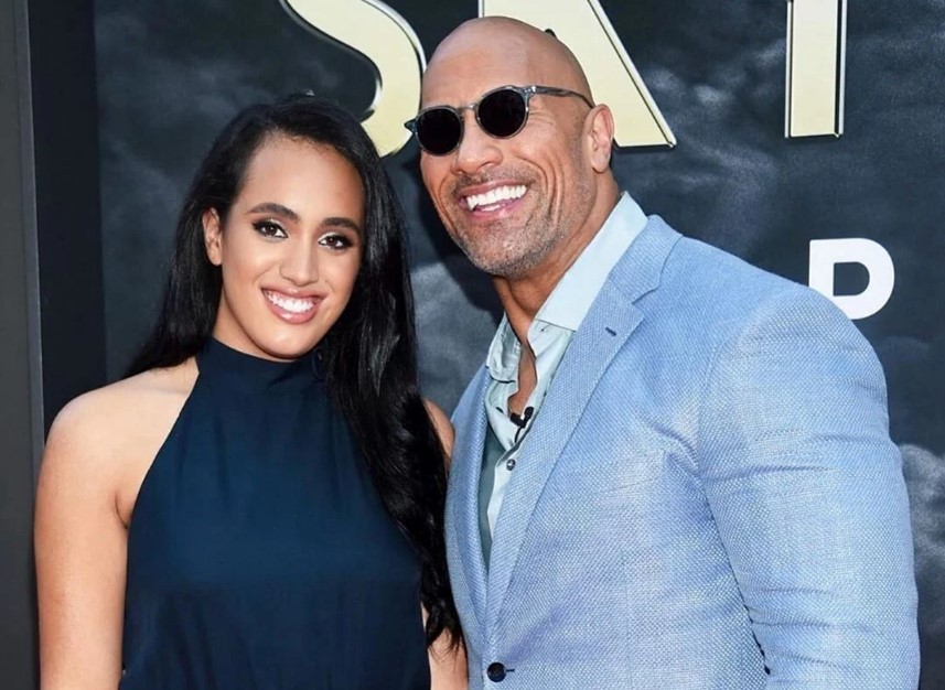 Dwayne Johnson and his daughter 