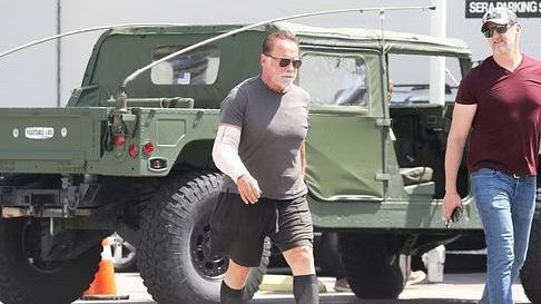 Arnold Schwarzenegger spotted with bandages after elbow surgery