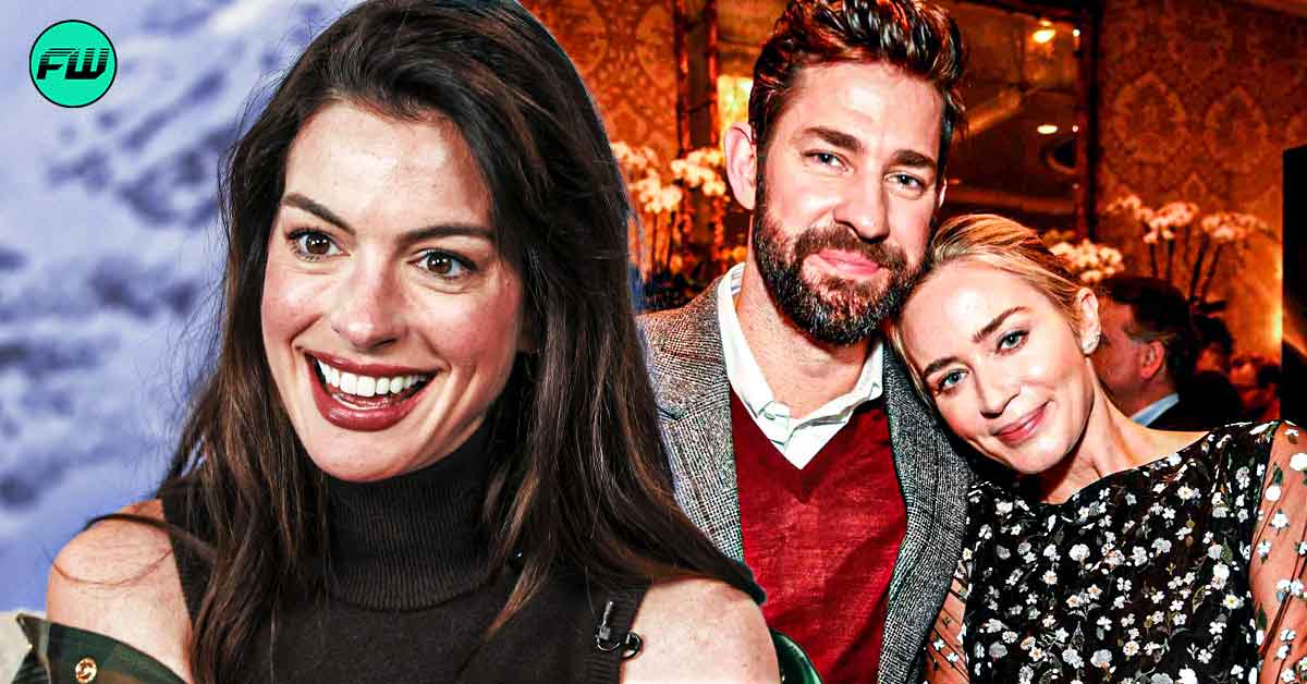 Anne Hathaway Clapped Back at John Krasinski's Comment of Being Stuck With Emily Blunt After Marvel Star Wanted to End Up With Catwoman Actress