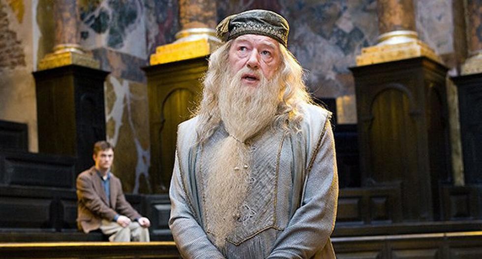 Michael Gambon as Dumbledore in the Harry Potter franchise